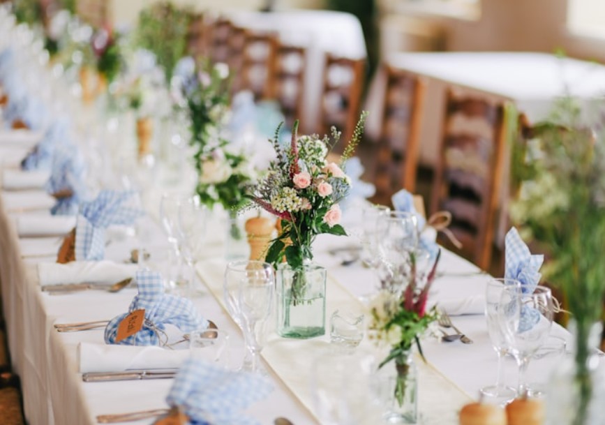 Beautiful wedding ceremony setup